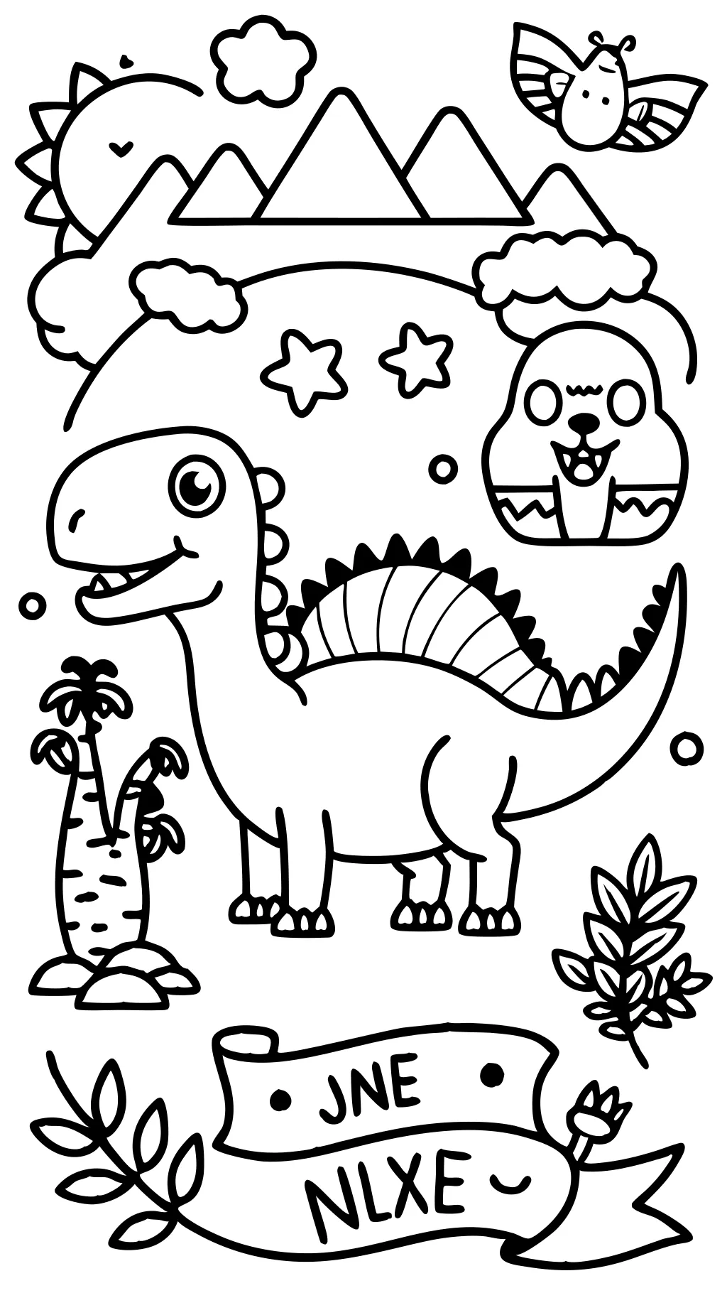 Páginas para colorear de dinosaurios imprimibles gratis PDF